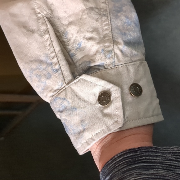 CHAPS* Ralph Lauren size M long sleeve 100 cotton drawstring waist snap front 4 - Picture 4 of 14